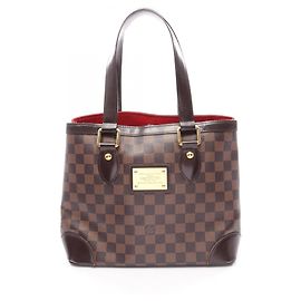 Louis Vuitton Hampstead PM Damier Ebene Tote Bag Brown