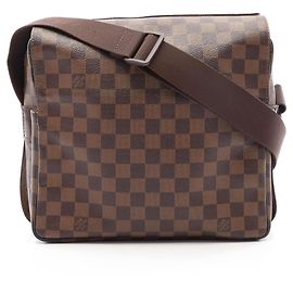 Bolso de Hombro Louis Vuitton Naviglio Damier Ebene Castaño