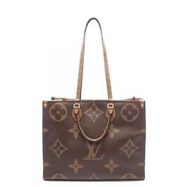 Saco Tote Louis Vuitton OnTheGo GM Marrom Bege Monograma