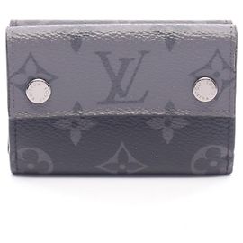Cartera compacta Louis Vuitton Discovery Castaño Negro Monograma