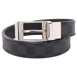 Louis Vuitton Ceinture Seattle Damier Graphite Reversible Belt Black