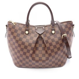 Louis Vuitton Siena MM Damier Ebene Handbag Brown