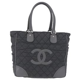 Chanel Vintage CC Quilted Nylon Medium Marrone