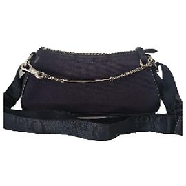 Bolso de bandolera Dior en lona negra Negro