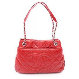 Bolsa Tote Chanel Matelassé vermelha Vermelho