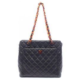 Chanel Matelassé Plat Tote Bag Black