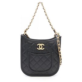 Sac à épaule 2-Way Chanel Matelassé Hobo Noir