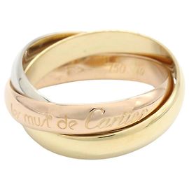Anillo Cartier Trinity Plata Dorado