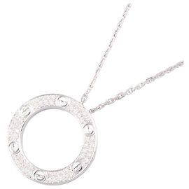 Cartier Love Circle Diamantenhalskette Silber Andere