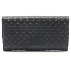 Gucci Microguccissima Bi-fold Long Wallet Black