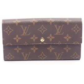 Carteira Longa Bi-fold Monogram Louis Vuitton Marrom