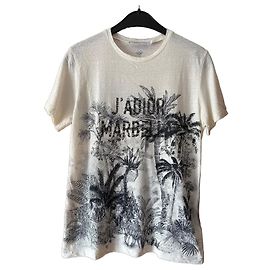 Christian Dior cotton and linen T-shirt White Other