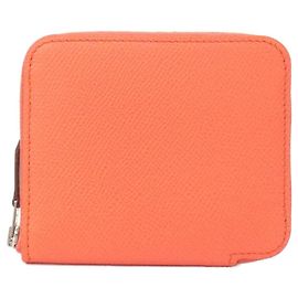 Hermès Portefeuille compact en soie Hermes EX-LIBRIS Rose