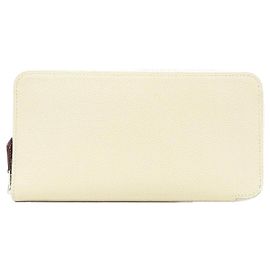 Hermès Cartera de seda Hermes EN LIBERTE Blanco