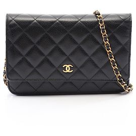 Chanel Matelassé Black Handbag Black