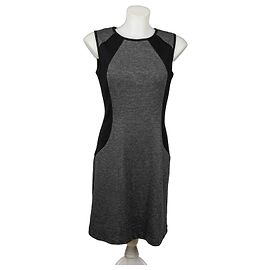 Michael Kors Jersey-Minikleid in Grau-Schwarz Schwarz Grau