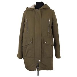 Sandro Khaki Cotton Parka Khaki
