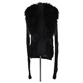 Autre Marque Saint Laurent Weste aus schwarzer Baumwolle Schwarz