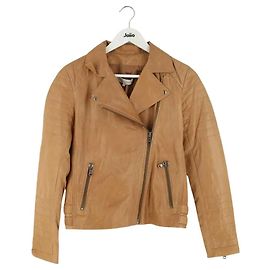 Veste en cuir beige Gerard Darel Beige