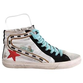 Golden Goose Sneaker Silber Leder Größe 40 Silber