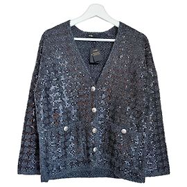 Cardigan à sequins Maje Gris