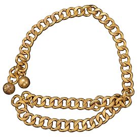 Ceinture chaîne Chanel dorée Doré