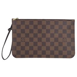 Louis Vuitton Pouch in tela Damier Ebene per Neverfull MM GM Marrone