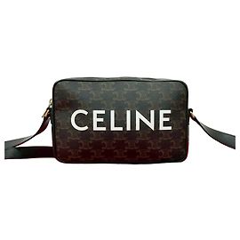 Céline Borsa a tracolla in pelle Celine Triomphe Marrone