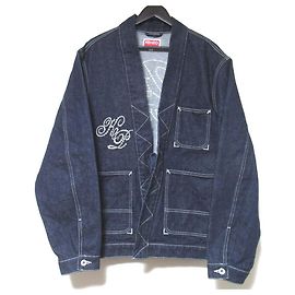Giacca in denim Kenzo Kimono Denim ricamata Blu Altro