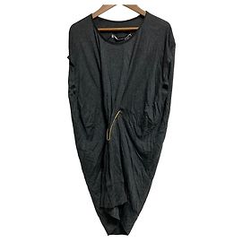 Autre Marque sakayori. Ärmelloses Tencel-Top mit Metallstange Braun