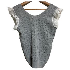 Autre Marque Top sin mangas de encaje Deicy Castaño