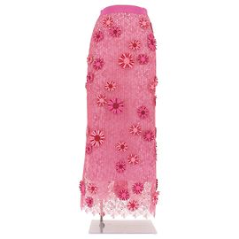 Autre Marque Jupe rose à fleurs SILVIA TCHERASSI Rose