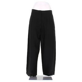 Pantalon noir Massimo Dutti en viscose Taille 38 Noir