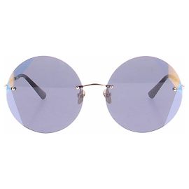 Nina Ricci Round Metal Sunglasses Blue Blue