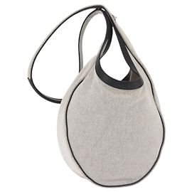 Hermès HERMES Sac Luco MM Shoulder Bag Canvas Leather Gray Black Silver Altro