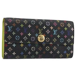 LOUIS VUITTON Monogram Multicolor Portefeiulle Sarah Black M60668 Autre