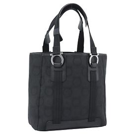 Salvatore Ferragamo Sac à main Gancini Canvas Black Silver Autre
