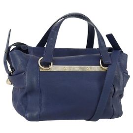 Chloé Sac à main Chloe Bridget en cuir 2way Navy Gold Autre