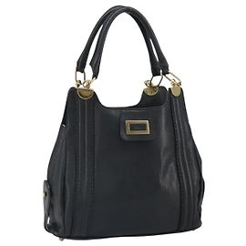 Chloé Chloe Irene Handtasche aus Leder Schwarz Gold Andere