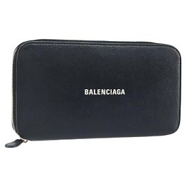 BALENCIAGA Cartera Larga Cuero Negro 594290 Otro