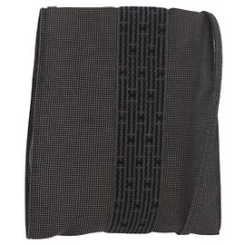 Hermès HERMES Her Line Pochette Shoulder Bag Canvas Gray Autre