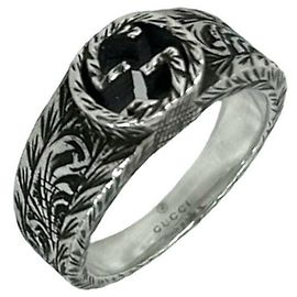 Anello Gucci Interlocking G Arabesque Argento