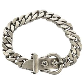 Hermès HERMES Vintage Boucles Sellier PM Bracelet Plata