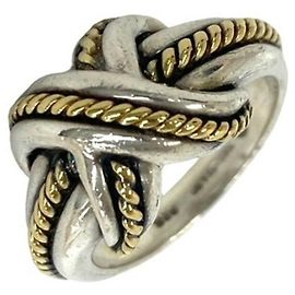 Autre Marque Anello Tiffany Vintage Signature Band Argento D'oro