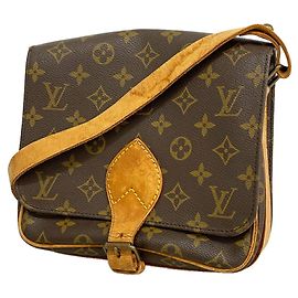 Borsa a tracolla Louis Vuitton Monogram Cartouchiere MM Marrone
