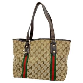 Gucci GG Canvas Tote Bag Beige Beige