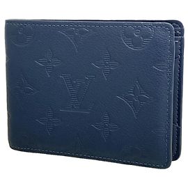 Louis Vuitton Monogram Shadow Bill Wallet in Navy Blue Navy blue