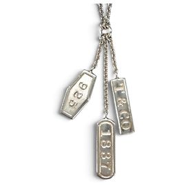 Autre Marque Collar Tiffany & Co. 1837 Element Triple Tag Plata
