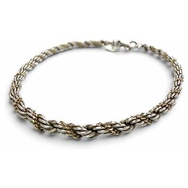 Autre Marque Bracciale con charm Tiffany & Co. in oro 18K e argento Argento D'oro