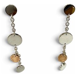 Hermès Hermes 925 AU750 Confetti Earrings Silvery Golden